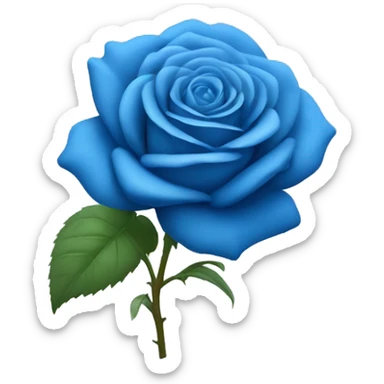 Rose flower in blue colour  sticker
