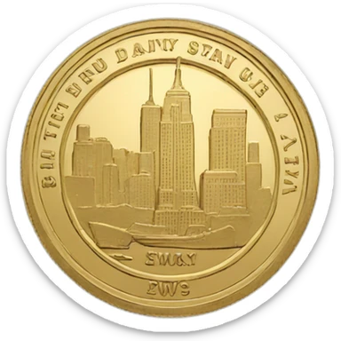 nyc coin sticker