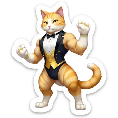 Transcendent celestial infinity cosmic galactic energy Mega neon unicorn dragon hydra hyper rare golden penguin Golden Divine god angel Omni Black and white Super muscular Buff sigma Gigachad cat full body tuxedo colored  sticker