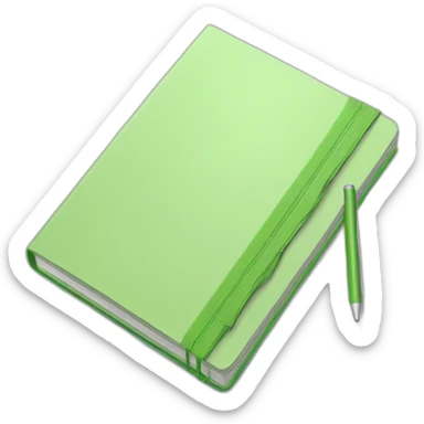 Light green notebook sticker