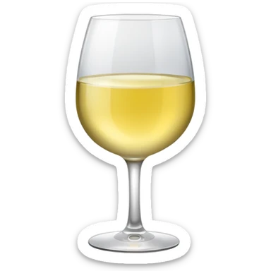 glass of white wine  sticker