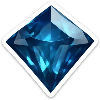 a dark blue diamond sticker