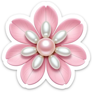 light pastel sakura flower with pearl beade sticker