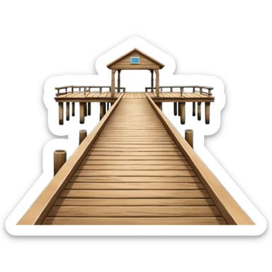 seaside pier sticker