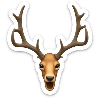 6 point Elk antler sticker