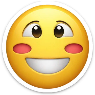 a circle happy face emoji 3d with hear eyes  sticker