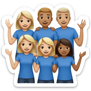 Group of people wearing tshirts that say club sticker