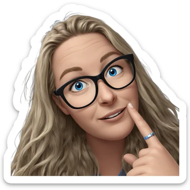 smiling girl with blue eyes sticker