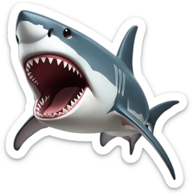 jaws shark is impressed sticker
