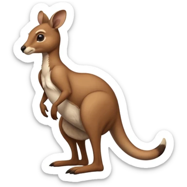 Kangaroo balancing on its tail sticker