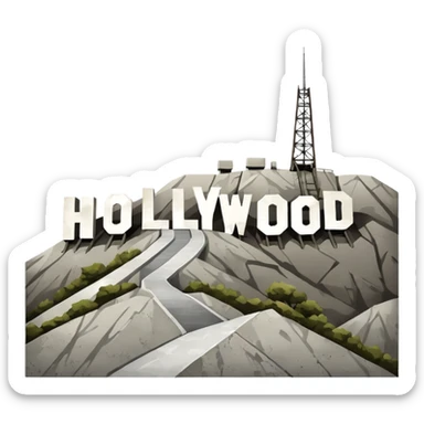 Hollywood sign sticker