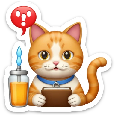 A Cat saying task is done. sticker
