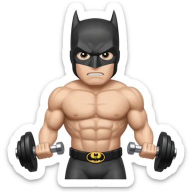 Batman lift dumbbells sticker