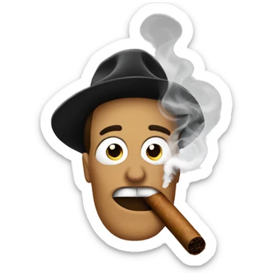 smoke comes out of cigar sticker