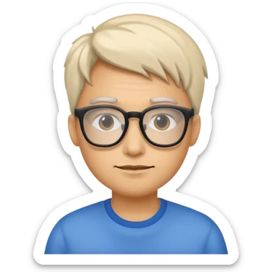 A bad face with cool glasses sticker