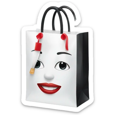 A Sephora shopping bag  sticker