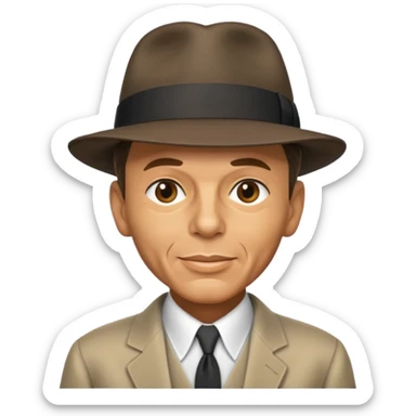 frank sinatra hat sticker