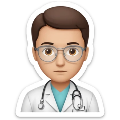 Change the eye gaze so that it is directed toward the medical chart. sticker