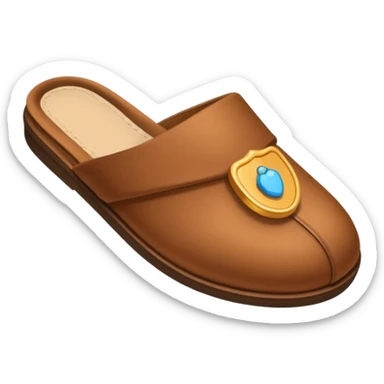 Hand holding a slipper sticker