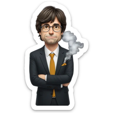 Carles puigdemont smoking cbd sticker