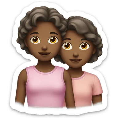 Two girls kids sticker