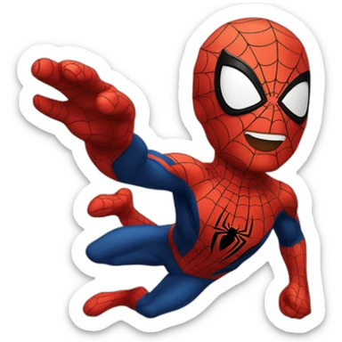 Spiderman white avec le pouce en l’air ios sticker