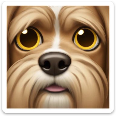 Yorkshire dog ears down sticker