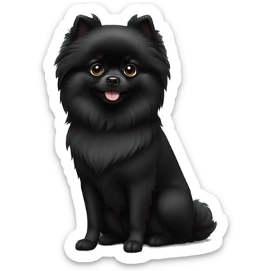 Black pomeranian sticker