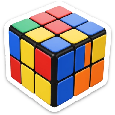 a 3×3 rubik's cube sticker