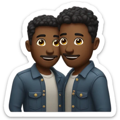 2 men couple sticker