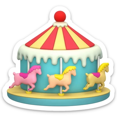 Carousel cake (carousel with sits like a cake) sticker