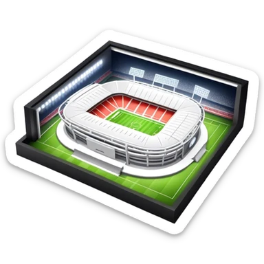 A football stadium with lights similar to this one 🏟️ but nicer and more detailed and modern sticker