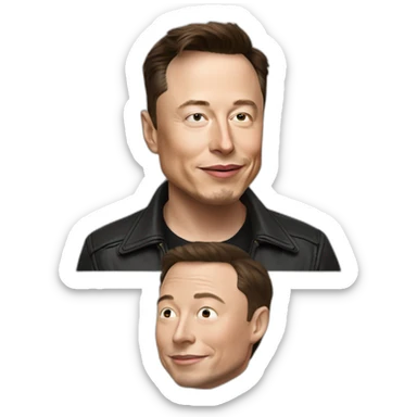 Elon musk With an edgarcut sticker
