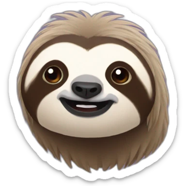 Sloth with air-pods sticker