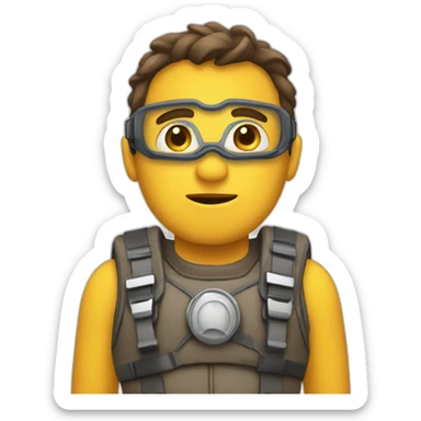 Create a Hero emoji who see something wrong, take Risk and doing for others  sticker
