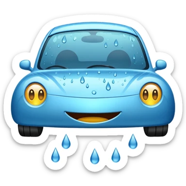 raining on windshield sticker