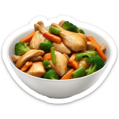 chinese chicken stir fry sticker