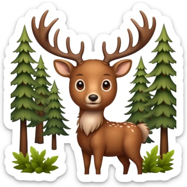 Hunting deer sticker