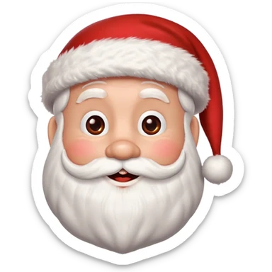 santa Rudolph hello sticker