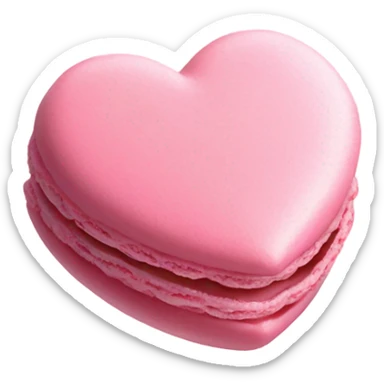 Pink heart macarons sticker