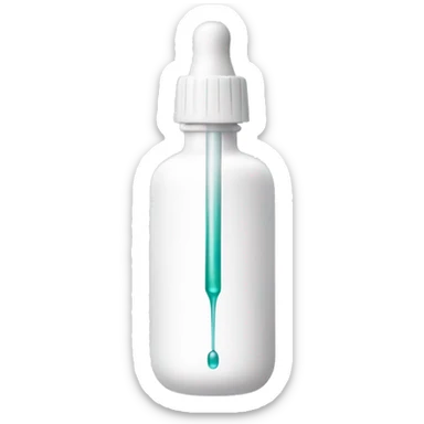 White Skincare bottle with pipette sticker