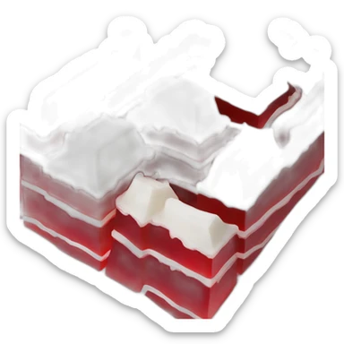 Great wall of china made from jello sticker