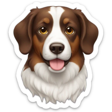 Border colie brun and white sticker