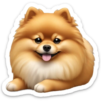 Sleeping Pomeranian sticker