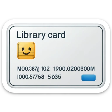 Library card
 sticker
