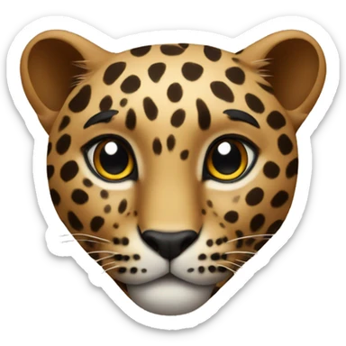 leopard heart  sticker