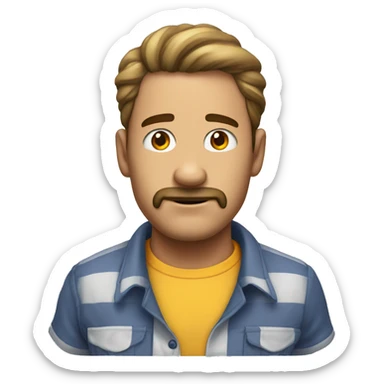 um homem com camisa escrita RAIMUDO GAS PARA VEREADOR. sticker