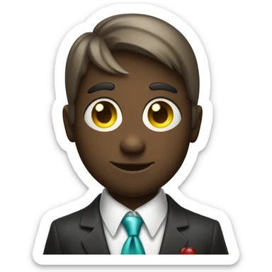 Smiley with diamond (card suit) pupils sticker