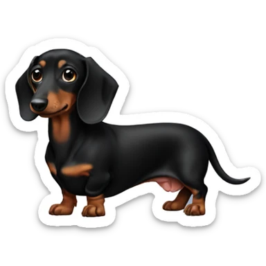 Dachshund black sticker