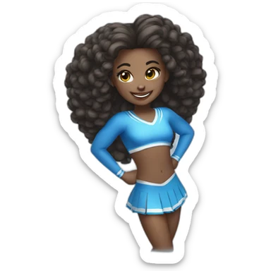 Cheer Girl in blue sticker